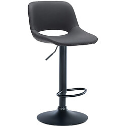 Non Tabouret de bar Camden simili cuir noir pas cher