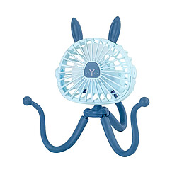 (Bleu B) Mini Ventilateur de Poussette de Dessin Animé Ventilateurs de Siège de Voiture de Lit de Bébé de Bureau Portatif