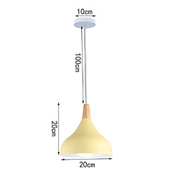 Stoex Lampe À Suspension Moderne Nordique Plafonnier D'Intérieur Lustre Minimaliste Abat-Jour en Métal, Jaune Pour Chambre À Coucher, Cuisine, E27 pas cher