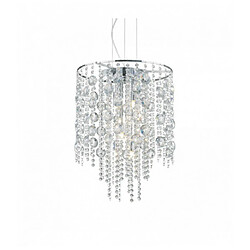 Ideal Lux Suspension Chromée en cristal EVASIONE 8 ampoules