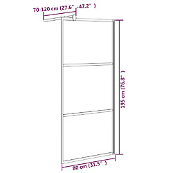 Maison Chic Paroi de douche | Écran de douche | Cloison de douche 80x195 cm Verre ESG avec design de pierre Noir -GKD73118 pas cher