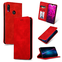 Wewoo Housse Coque Étui en cuir avec rabat horizontal magnétique Business Skin Feel rétro pour Xiaomi Redmi 7 / Redmi Y3 rouge