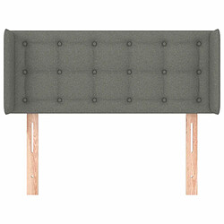 Avis Maison Chic Tête de lit scandinave avec oreilles,meuble de chambre Gris foncé 83x16x78/88 cm Tissu -MN31619