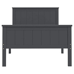 Acheter Maison Chic Lit adulte - Lit simple Cadre de lit,Structure du lit Contemporain Gris Bois de pin massif 100x200 cm -MN67807