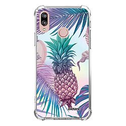 Coque Huawei P20 Lite anti-choc souple angles renforcés transparente Ananas Violet Evetane.