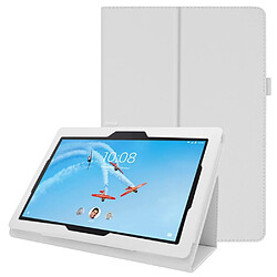 Etui en PU support de litchi blanc pour votre Lenovo Tab E10 10.1 pouces