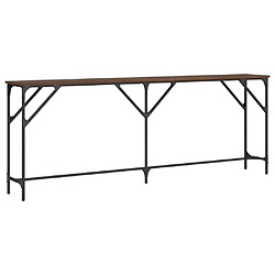 Maison Chic Table console | Meuble d'entrée | Table d'appoint chêne marron 200x29x75 cm bois d'ingénierie -GKD97396