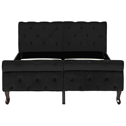 Avis Maison Chic Lit adulte - Lit simple Cadre de lit,Structure du lit Contemporain Noir Velours 120 x 200 cm -MN15348