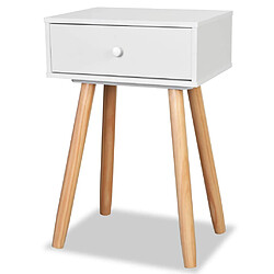 Avis Helloshop26 Table de nuit chevet commode armoire meuble chambre 2 pièces bois de pin massif 40 x 30 x 61 cm blanc 1402131/2