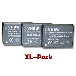 vhbw set de 3 batteries 850mAh (3.6V) pour caméscope JVC ADIXXION, ADIXXION Action, GC-XA1, GC-XA1BUS comme JVC BN-VH105.