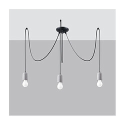 Luminaire Center Suspension Neso PVC,Béton Noir