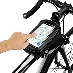 Universal Bicyclette Porte téléphone portable sac MTB haut de gamme Tube avant téléphone portable étanche à la pluie étanche à l'écran tactile X Samsung Huawei | Porte téléphone représentant