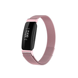 PHONECARE Bracelet Milanese Loop Fermoir Magnétique pour Fitbit Inspire 2 - Rose