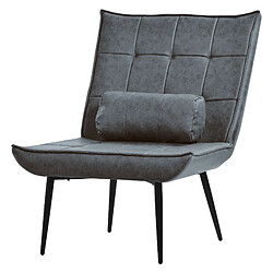 ML-Design Fauteuil Relax Fauteuil lounge avec coussin de dossier Fauteuil de salon PU cuir