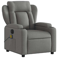 Avis vidaXL Fauteuil inclinable de massage électrique gris foncé tissu