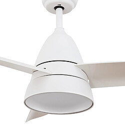 Ledkia Ventilateur de Plafond Silencieux Industriel Blanc 91cm Moteur DC Avec lumière