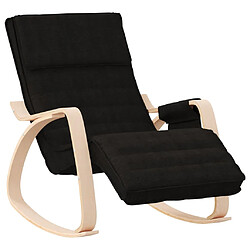 vidaXL Chaise à bascule Noir Tissu