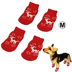 Wewoo Chaussettes de Noël mignonnes en rouge coton motif antidérapant, taille: M