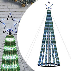 vidaXL Arbre de Noël lumineux conique 275 LED bleu 180 cm