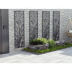 Habitat Et Jardin Clôture décorative en métal Tree 50 x 150 cm - Anthracite