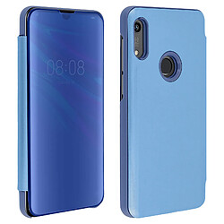 Avizar Housse Honor 8A et Huawei Y6 2019 / Y6S Miroir Clapet translucide Support bleu