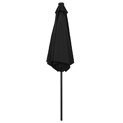 Avis vidaXL Parasol de jardin avec lumières LED et mât en aluminium noir