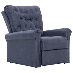 vidaXL Chaise inclinable Gris Similicuir daim