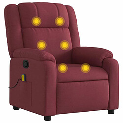 Maison Chic Fauteuil Relax pour salon, Fauteuil de massage inclinable Rouge bordeaux Tissu -GKD72858