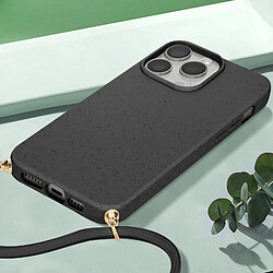 Avis Avizar Coque cordon pour iPhone 15 Pro Max Silicone Recyclable Classic Case Bio Noir