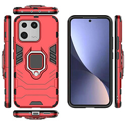 Htdmobiles Coque pour Xiaomi 13 5G - housse etui rigide anti choc + verre trempe - ROUGE