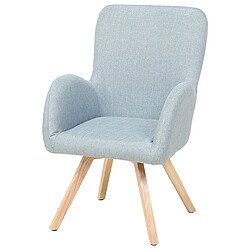 Acheter Beliani Fauteuil BJARN Tissu Bleu clair