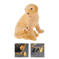 1/64 Miniature Chien Mini Figure Poupée Scène De Rue Modèle StyleA Jaune pas cher