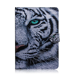 Etui en PU impression de motifs visage de tigre pour votre Samsung Galaxy Tab S6 Lite SM-P610/P615