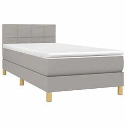 Avis Sommier à lattes et LED,Cadre à lattes de lit avec matelas pour Adulte Gris clair 80x200cm -MN45572