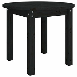 Maison Chic Table basse,Table Console Table d'appoint, Table pour salon Noir Ø 55x45 cm Bois massif de pin -MN37752