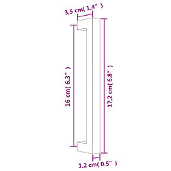 vidaXL Poignées d'armoire 10 pcs bronze 160 mm acier inoxydable pas cher