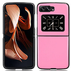 Coque en TPU + PU anti-rayures, anti-chocs pour votre Motorola Moto Razr 2022 5G - rose