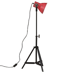 Avis vidaXL Lampadaire 25 W rouge délavé 35x35x65/95 cm E27