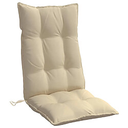 Acheter vidaXL Coussins de chaise à dossier haut lot de 2 beige tissu oxford