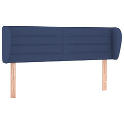 Maison Chic Tête de lit scandinave avec oreilles,meuble de chambre Bleu 147x23x78/88 cm Tissu -MN63477