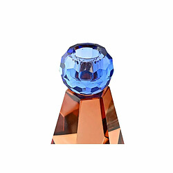 Bougeoir DKD Home Decor Bleu Ambre Bicolore Verre 7 x 7 x 12 cm