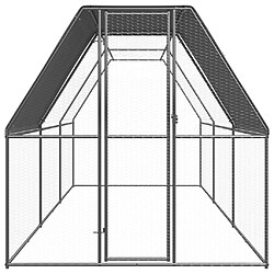 vidaXL Poulailler d'extérieur 2x6x2 m Acier galvanisé