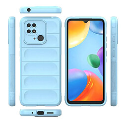 Htdmobiles Coque pour Xiaomi Redmi 10C / Poco C40 - housse etui silicone gel fine + verre trempe - BLEU CLAIR