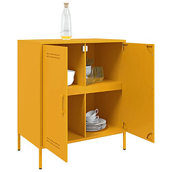 Acheter vidaXL Buffet jaune moutarde 68x39x79 cm acier