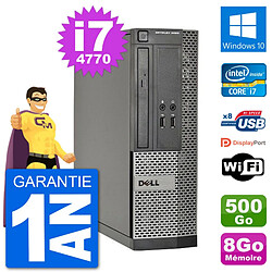 PC Dell Optiplex 3020 SFF i7-4770 RAM 8Go Disque Dur 500Go Windows 10 Wifi - Occasion