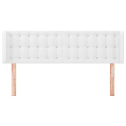 Avis Maison Chic Tête de lit scandinave avec oreilles,meuble de chambre Blanc 147x16x78/88 cm Similicuir -MN70603