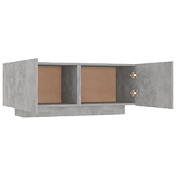 Avis vidaXL Meuble TV Gris béton 100x35x40 cm Bois d'ingénierie