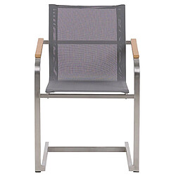 Beliani Chaise de jardin COSOLETO Acier inox Gris pas cher