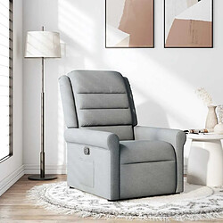 vidaXL Fauteuil inclinable Gris clair Tissu