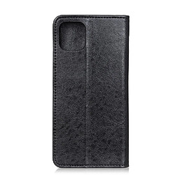 Etui en PU texture de cheval fou auto-absorbée noir pour votre Apple iPhone 12 5.4inch